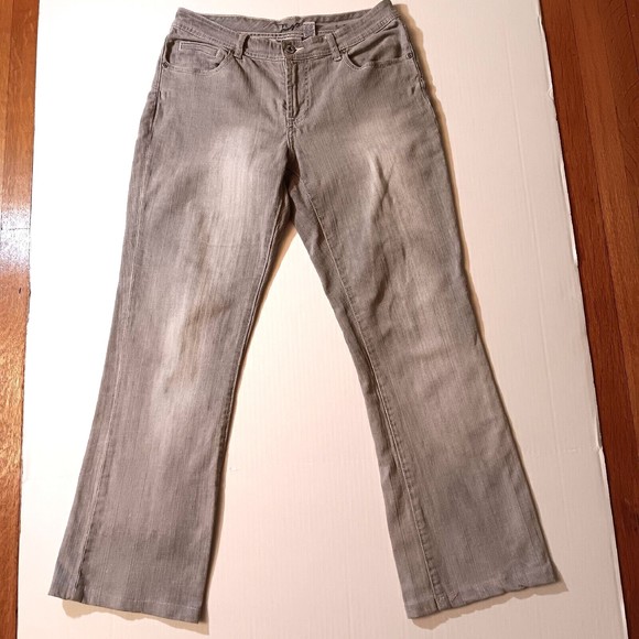 Chico's Jeans Womens 1 Gray Platinum Series Bootcut Medium Wash Denim 32x30 - Picture 1 of 12